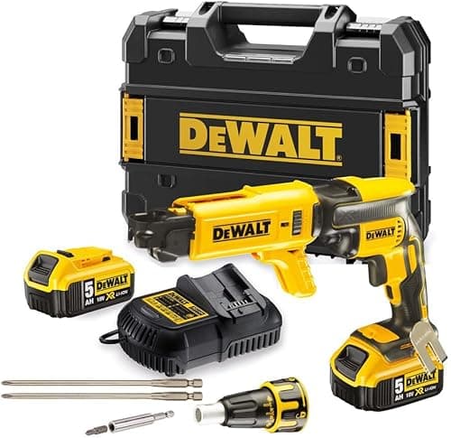 DEWALT DCF620P2K-QW DCF620P2K-QW-Atornillador Panel yeso sin escobillas XR 18V Li-Ion 5Ah