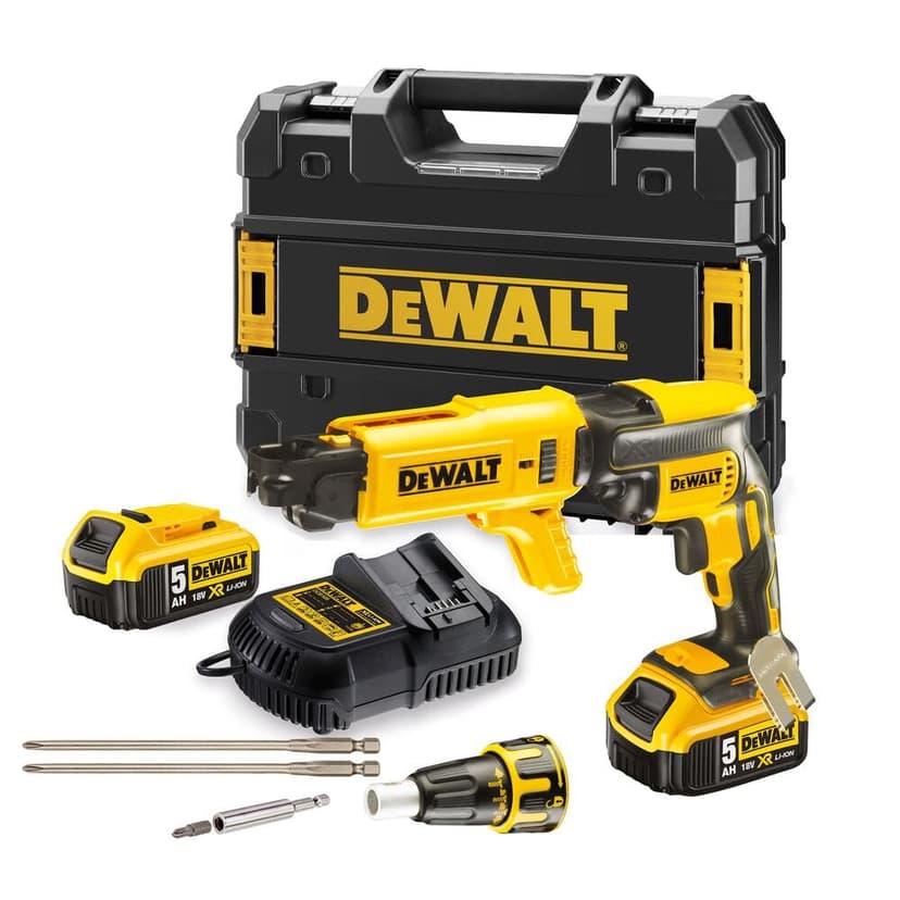 DEWALT DCF620P2K-QW DCF620P2K-QW-Atornillador Panel yeso sin escobillas XR 18V Li-Ion 5Ah - 1
