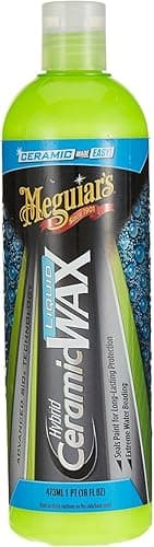 Meguiar's Hybride keramische vloeibare autowas, geavanceerde SiO2-technologie voor eenvoudige keramische bescherming, langdurige waterkralen en verfafdichtingsmiddel, eenvoudige afveegtoepassing, 473