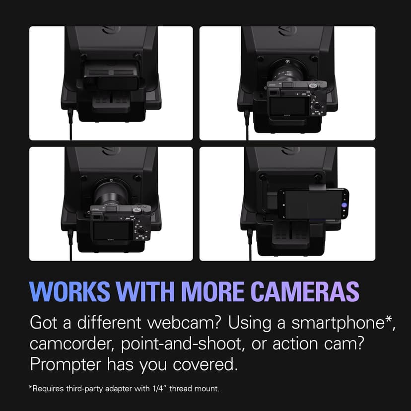 Elgato Prompter – Téléprompteur avec écran intégré pour YouTube, Twitch, Zoom, MS Teams et plus, prend en charge DSLR/Webcam/Smartphone, Affichage par glisser-déposer, compatible Mac/PC et Stream Deck - 9