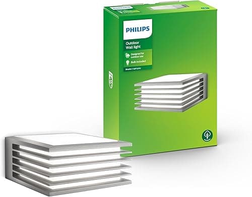 Philips myGarden Applique d'extérieur Shades, max. 15W, sans ampoule, E27, IP44 résistant aux intempéries, gris