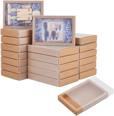 BENECREAT 30 coffret Cadeau à Tiroir en Papier Brun Organ…