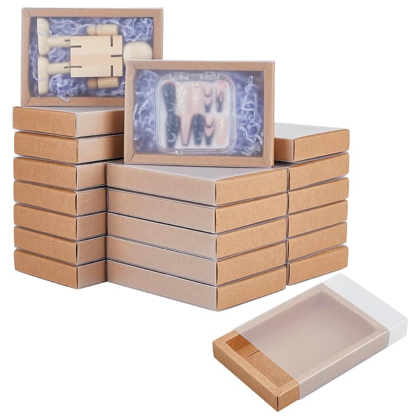 BENECREAT 30 coffret Cadeau à Tiroir en Papier Brun Organ… - 1