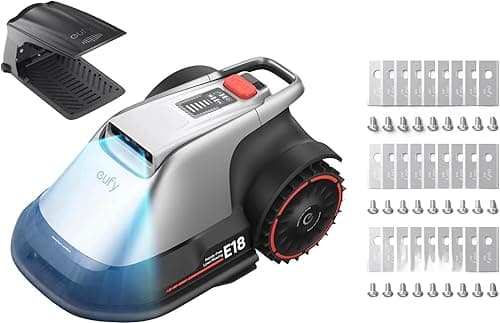 eufy E18 Robot Tondeuse sans Fil périphérique ni RTK et Boîte de Lames de Rechange eufy