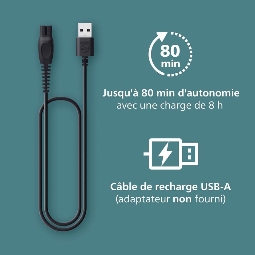 Philips Bodygroom série 3000 - Tondeuse pour hommes avec Triple protection, taille des poils et rasage des zones intimes, rasage de près qui respecte la peau, 100% étanche, autonomie 80 min, BG3480/15 - 8