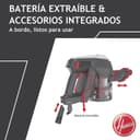Hoover H-FREE 100 HF122GPT - Cordless Stick Vacuum, Cyclonic, Pet Bristle Brush, Removable 22V Lithium Battery, 40min, 0.9L, LED Lights, 2 Speeds - 8