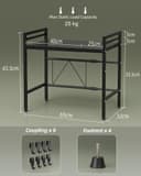 NETEL Erweiterbares Mikrowellen Regal 2-stufiges Mikrowellenständer Mikrowellenhalter Organizer küchenregal stehend für arbeitsplatte Bäckerregale mit 8 Haken - 2