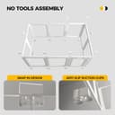 Everfront Clear Acrylic Plastic Dog Playpen Indoor,for Puppy Cat Bunny Pet Pen,Transparent Easy Assemble Foldable Whelping Box Crate Kennel Enclosure Fence for Small & Medium Dogs (60cm Height, 10PCS) - 6