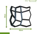 FHONYX 2 PCS Concrete Moulds 40x40x4cm, Paving slabs, Truss, Garden Lawn, Decoration Garden, Path, DIY, Pavement, Paving Stones, Reusable, Multi-Purpose, cast, Imitation Stone - 2