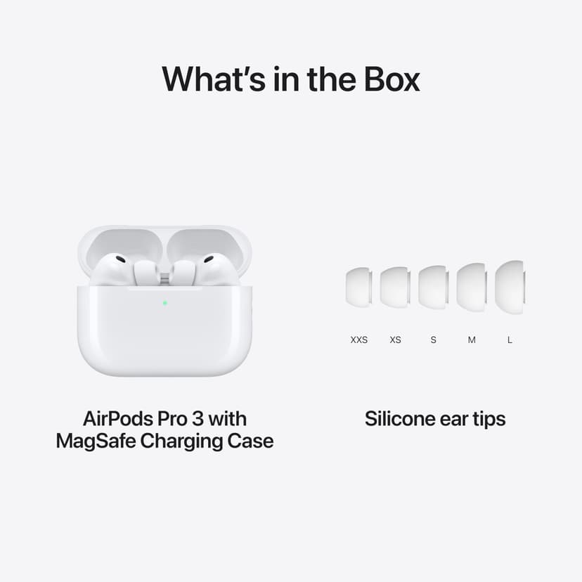 Apple AirPods Pro 3 Wireless Earbuds, Active Noise Cancellation, Live Translation, Heart Rate Sensing, Hearing Aid Feature, Bluetooth Headphones, Spatial Audio, High‑Fidelity Sound, USB‑C Charging - 6