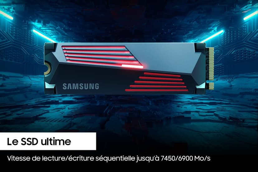 Samsung SSD Interne 990 PRO avec dissipateur, NVMe M.2 PCle 4.0, 1 To, Vitesse de lecture jusqu'à 7 450 Mo/s, Gestion Intelligente de la chaleur, MZ-V9P1T0CW - 7