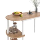 Vicco Table de Cuisine Freetown, Chêne doré/Blanc, 110x50cm avec étagères Ouvertes, Convient comme Table à Manger ou de Travail pour Petites Cuisines - 6
