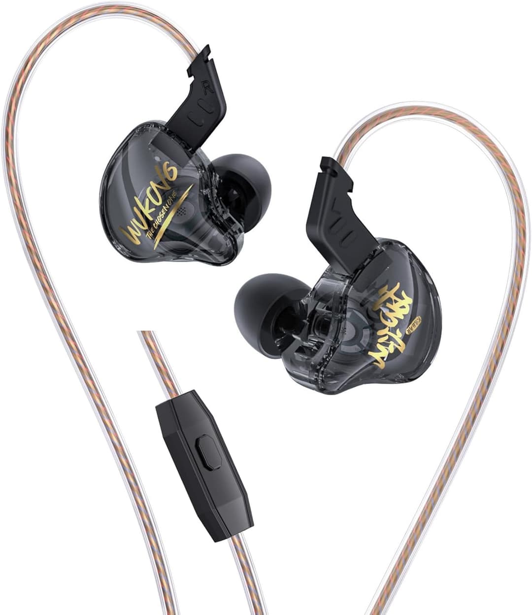 Yinyoo KBEAR MONKIE K01 - Auricolari in-ear con cavo, 1DD, leggeri, con spina da 3,5 mm, bassi immersivi HIFI, compatibili con PC, PS5, Xbox, Switch