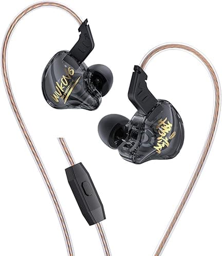 Yinyoo KBEAR MONKIE K01 Wired Gaming Earbuds 1DD Wired Earbuds Lightweight with 3.5mm Plug HiFi In-ear Headset for PC, PS5, Xbox, Switch