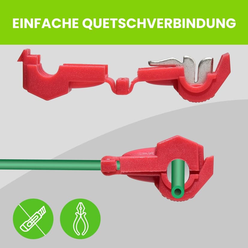 Pack of 20 Connection Terminals, Clip for Cable for Robotic Lawnmowers, Boundary Cable Charging Station, T-Branch Connector, Quick Connector, Power Thief Lawnmower e.g. Husqvarna, Gardena, Lawn Robot - 6