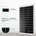 ECO-WORTHY 240W Monocrystalline Solar Panel Set, 12V, 21% Efficiency, Includes 2 x 120W Solar Panel, 30A PWM Charge Regulator, 16.2m Solar Cable, Z Brackets, for RV, Marine, Off-Grid Systems - 6