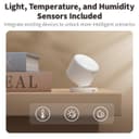 Aqara Détecteur de Présence sans Fils 5-en-1 FP300, Thread/Zigbee,Radar mmW+PIR,Détection de Mouvement/Présence/Lumière/Température/Humidité,Compatible avec Apple Home,Alexa,Home Assistant,Google - 5