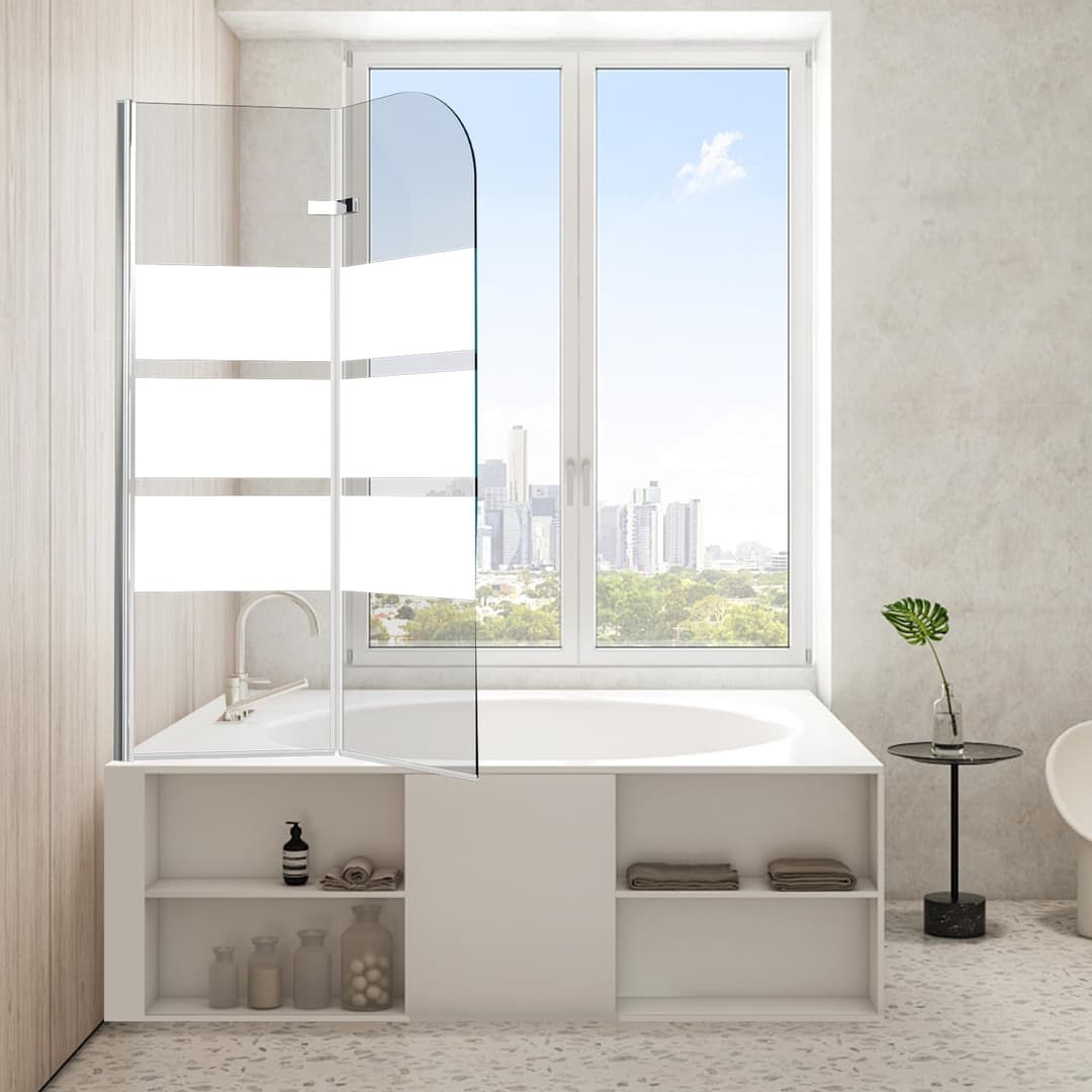 Foldable Shower Screen for Bathtub 100 x 140 cm, 2-Piece …