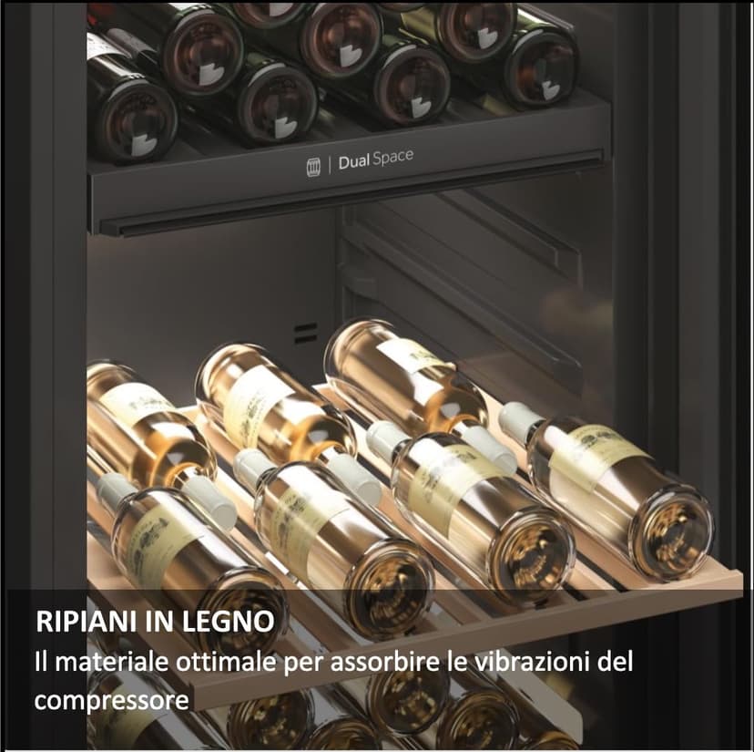 Haier Wine Bank 50 Serie 3 HWS34GGH1 Compressor wine cooler Freestanding Black 34 bottle(s) - 3