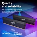 Crucial Pro DDR5 RAM 32GB Kit (2x16GB) 6000MHz CL36, Overclocking Gaming, Intel XMP 3.0 / AMD EXPO, Computer Memory (PC), White - CP2K16G60C36U5W - 6