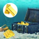 VALICLUD Pack of 5 Gold Bars Brick Bars Replica Film Prop Plastic for Party Favourite Small Activity Props Birthday Decoration Goodie Bags Fillers - 2