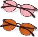 BRADDELL OPTICS Migraine Anti Blue FL-41 Rose Indoor & FL-60 Brown Outdoor Glasses for Light Sensitivity, LED Fluorescent Lighting Glare & Photophobia - 1
