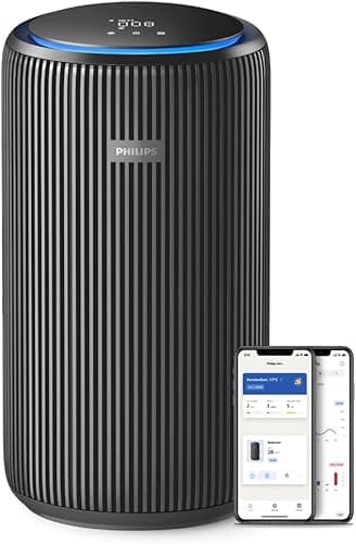 Philips -air purifier 4200 series, HEPA NanoProtect + dual activated carbon filter, CADR 600m³/h for 156 m², ultra-quiet, intelligent and energy efficient (AC4221/11)