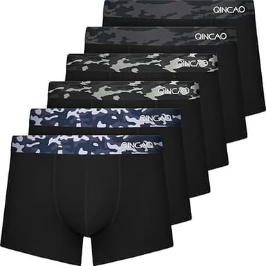 QINCAO Boxers Homme Lot de 6 Coton Pas d'étiquette Qui Gr…