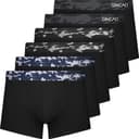 QINCAO Boxer Shorts Mens 6 Pack, No Itchy Labels, Cotton Underwear Retro Trunks, Underwear Gift Set - 1