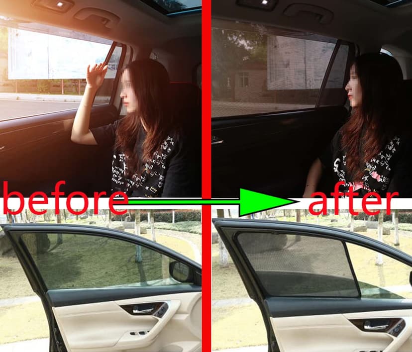 GCcv Car Window Shade For Kids Side Window Sun Shade For Kadjar 2015-2022 Magnetic Curtain Sun UV Protection Covers For Baby Sleeping Auto Accessories,Rear+Triangular+Back-windscreen-5PCS - 7