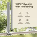 vidaXL Patio Retractable Side Awning 100x300cm Cream Garden Screen Canopy - 6