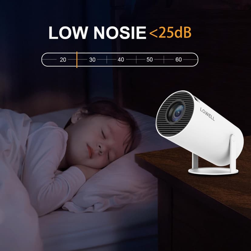LQWELL HY300 PRO Mini Projector, 4K 1080P Support, with Android 11, WiFi 6, Bluetooth 5.0, Supports Airplay & Miracast, Portable Home and Outdoor, for Android/iPhone/PC/Mac/Switch - 7