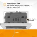 Beelta Wall Mount Tablet Holder for 10.9-Inch iPad 10th and Pro 11 Inch 1 2 3 4, Air 4 5, with Anti Theft Security Lock & Key, Heavy-Duty Metal, White - 6