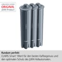 JURA CLARIS Smart+ 24233 Lot de 3 cartouches filtrantes d'origine avec reconnaissance automatique du filtre Hygiène certifiée TÜV Gris - 2