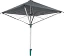 Leifheit LinoProtect 400 DL; 40m Rotary clothes line with integrated waterproof cover to keep laundry dry - even when it rains; 2.94m turning diameter, Easy pull-open, Non-rust, lightweight aluminium - 1