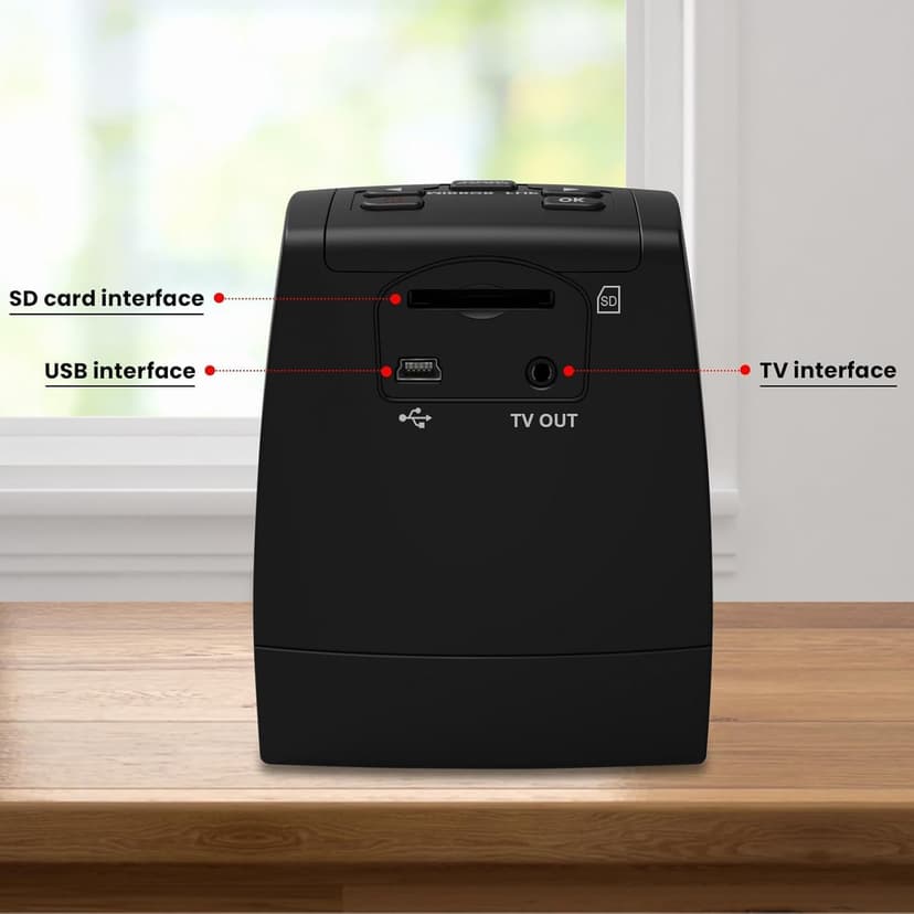 Digital Film Scanner, Standalone Slide Scanner and Negative Scanner Converts Negatives and Film Slides of 35 mm, 126, 110, Super 8 and 8 mm into JPEG Images, 2.4 Inch LCD Display - 7