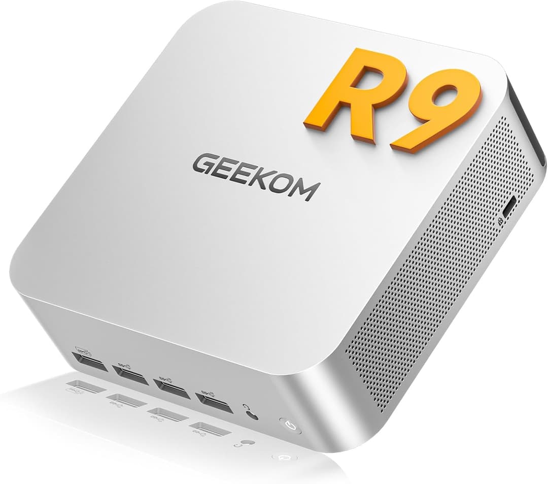 GEEKOM AI Mini PC A7Max [2026 Edition] avec AMD Ryzen 9 7940HS & Radeon 780M, 16Go DDR5 RAM (Évolutif) + 1To SSD, Lecteur SD, 2xUSB4, 2x2.5GbE, 4 modes, Mini Ordinateur Windows 11 Pro, Kensington lock