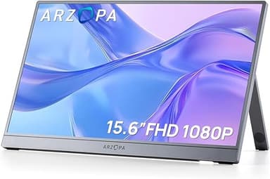 ARZOPA 15.6" Portable Monitor Space Grey, FHD IPS Portabl…