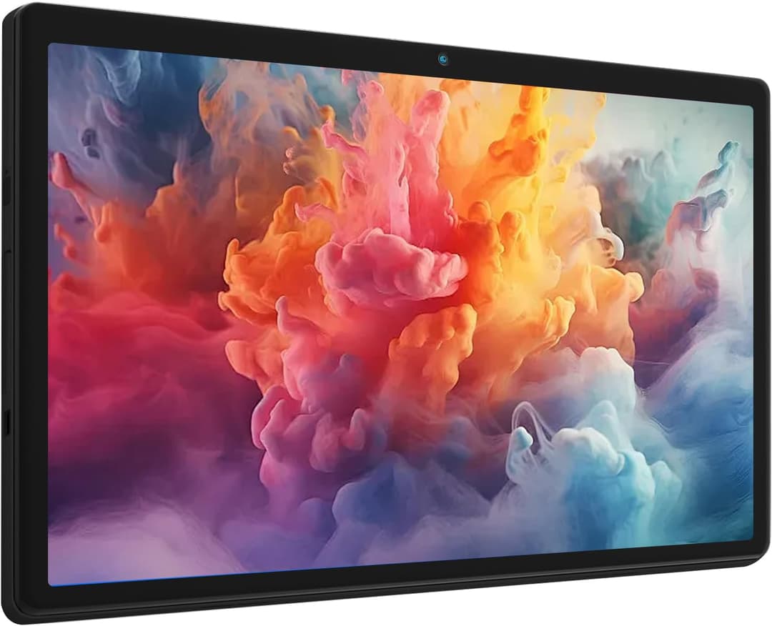 MUISOO Tablette Android 15, 10 Pouces Tablette, 20Go + 64Go (Extensible à 1 TB), Tablette Android avec Bluetooth 5.3, WiFi 6, Double Appareil Photo, 5 MP + 8 MP, Face ID, 4G dongle sans Fil (Noir)
