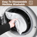 Highdi Large Bean Bag Without Fillings - Cotton Linen Durable & Comfortable, Grey Storage Bean Bag Chair for Living Room/Bedroom/Gaming Room, Perfect for Adults & Teens, Childrens - 8