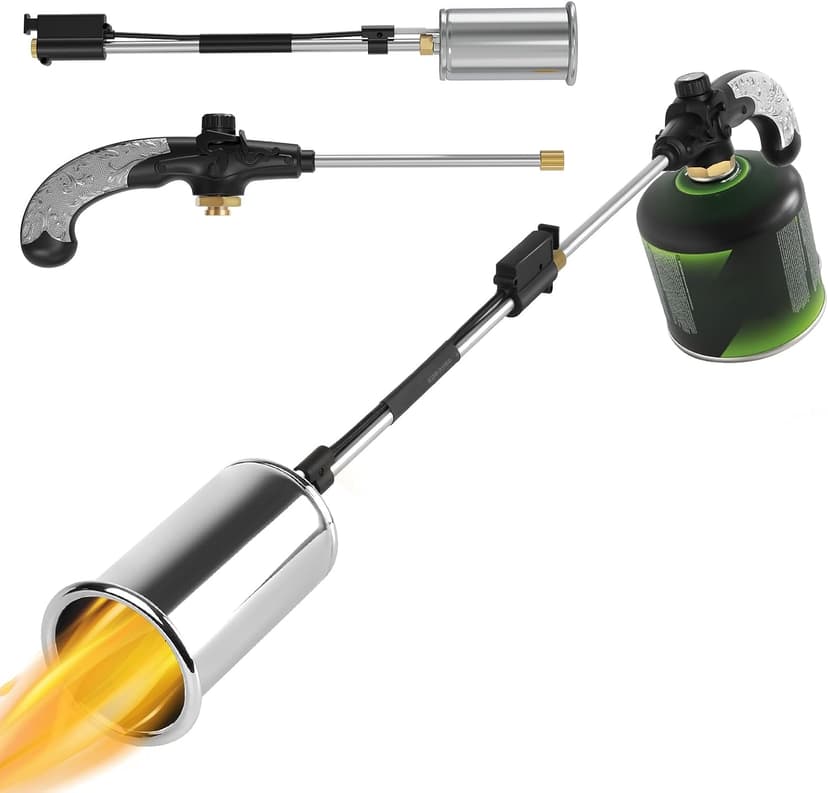 Sondiko Grand brûleur de mauvaises herbes, brûleur à gaz, appareil de désherbage, brûleur de mauvaises herbes au propane amovible pour jardin, allée, glace(cartouche de gaz non comprise) - 1