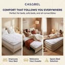 CASABEL Single Mattress Topper 90x200 cm, Breathable Microfibre Mattress Protector with Grey Piping & Wave Stitching, Ultra-Soft & Comfortable - Ideal for Single Beds - 5