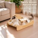 Avont Sisal Cat Scratcher Bed, Natural Solid Wood Scratch Lounger, No Mess Scratching Chair Couch for Indoor Cats -Large - 6