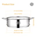 Panier Vapeur Inox, Panier à Vapeur pour LéGumes, Insert pour Cuisson à Vapeur, 20 cm de DiamèTre IntéRieur, en Acier Inoxydable 304 de Qualité Alimentaire,Durable,Cuit Plus Sainement,Plus Rapidement - 2