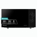 Hisense H20MOBP1G Microwave with Grill, 20L Capacity, 700W Power, 900W with Grill, 5 Levels, 30 Minute Timer, Defrost Mode, Shooter, Black Finish - 1