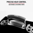 Weber Barbecue au Charbon Go‑Anywhere/Portable, Pieds repliables, Design Compact pour Le Camping et Les Pique‑niques, revêtement Durable, contrôle du Flux d'air, Surface de Cuisson 42 x 26 cm, Noir - 5