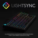 Logitech G PRO Tastiera gaming meccanica, ultraportatile senza tastierino numerico, cavo micro-USB rimovibile, tasti con retroilluminazione RGB LIGHTSYNC da 16,8M di colori, US Intl, PC/Mac - Nero - 6