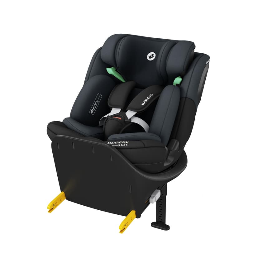 Maxi-COSI Emerald S i-Size, 360 Swivel Baby car seat, 0-12 Years 40-150cm, Group 0+123 car seat, Isofix 0-36 kg car seat, Rearfacing, 4 Recline Positions, G-Cell Side Impact Protection, Tonal Black - 1