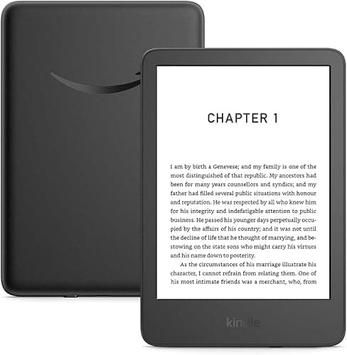 Amazon Kindle (Nouvelle génération) - Le plus léger et compact, avec écran antireflets, changements de page plus rapides et éclairage avant réglable - 16 Go - Avec publicités - Noir