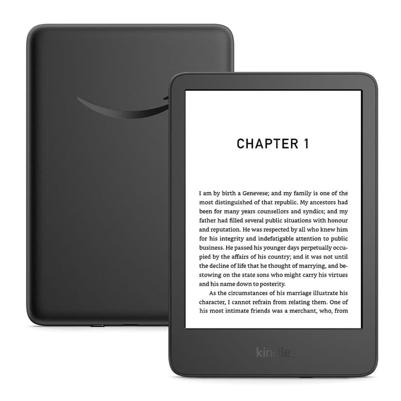 Amazon Kindle (Nouvelle génération) - Le plus léger et compact, avec écran antireflets, changements de page plus rapides et éclairage avant réglable - 16 Go - Avec publicités - Noir - 1